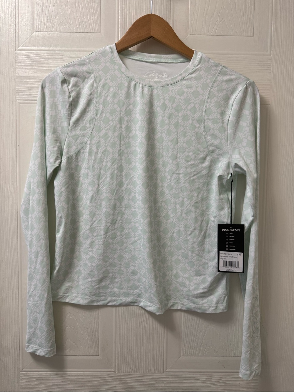Bad Birdie Long Sleeve Top - Light Mint Pattern